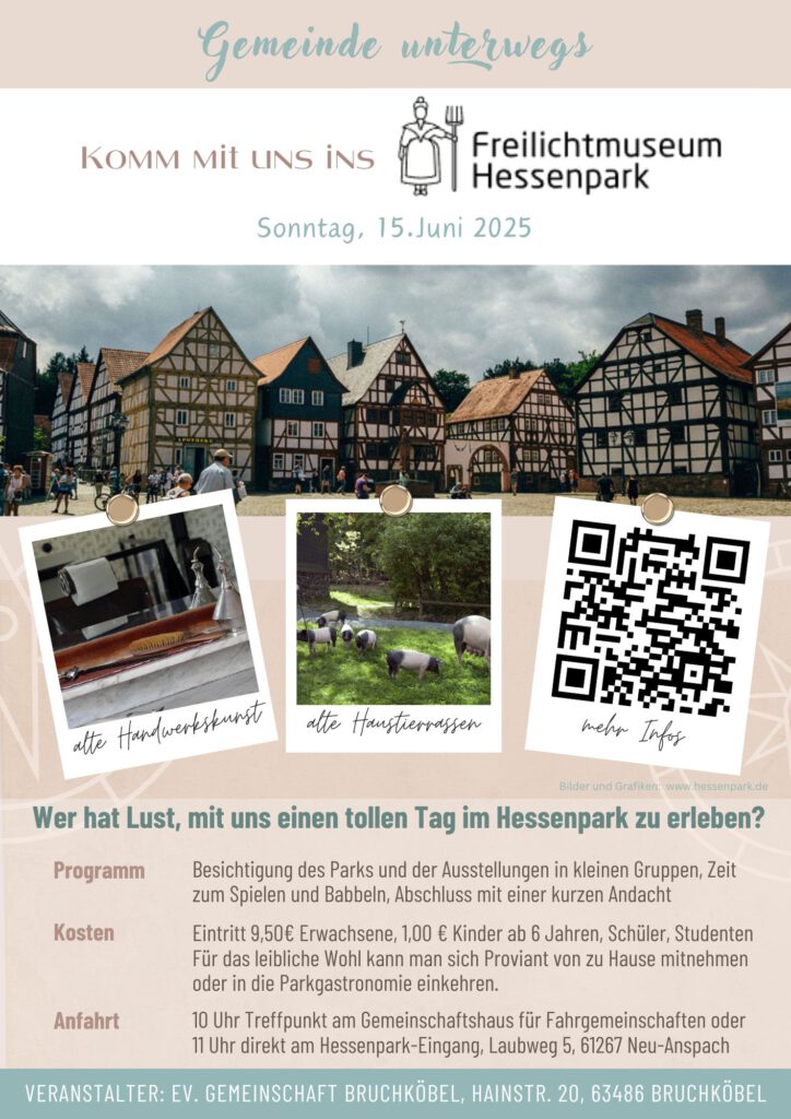 Flyer für den Ausflug in den Hessenoark am 15.06.2025