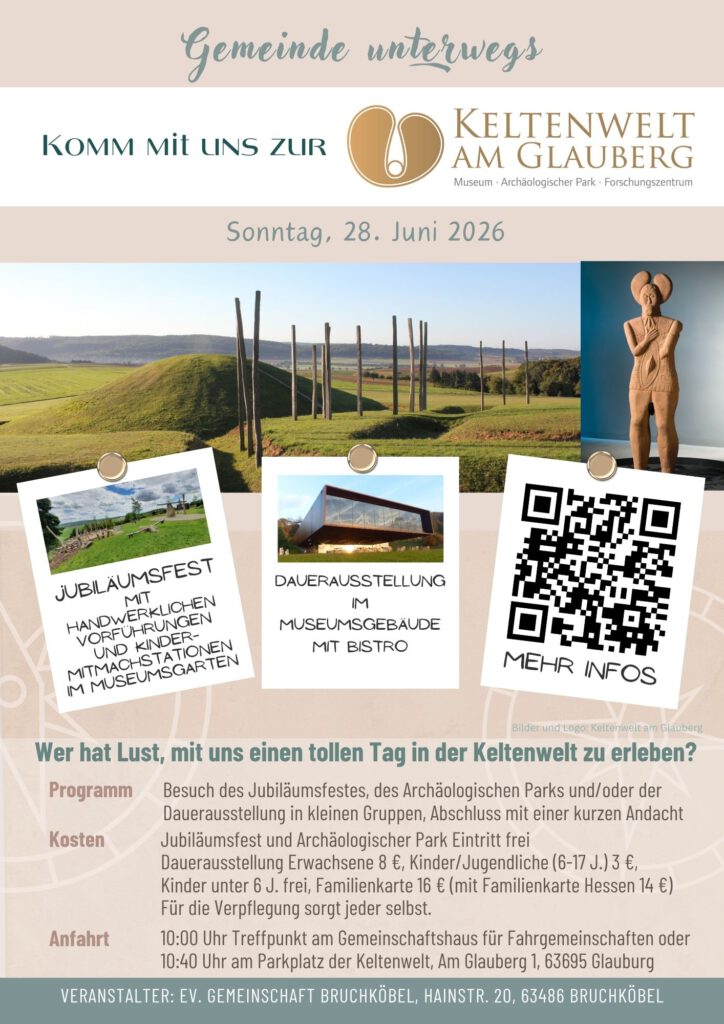 Flyer für Ausflug in die Keltenwelt am Glauberg